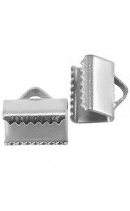 Stainless steel Ribbon ends 8mm - Silver